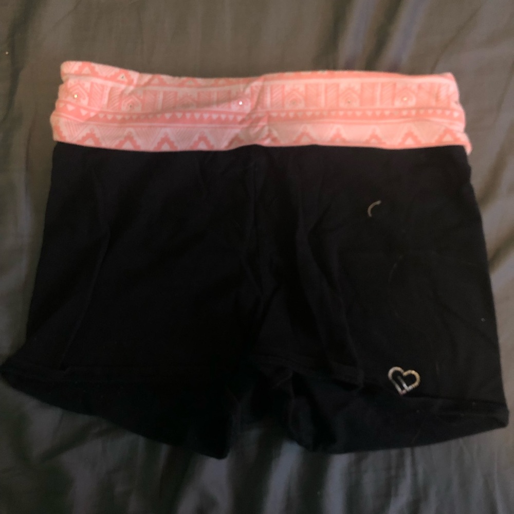 black yoga shorts